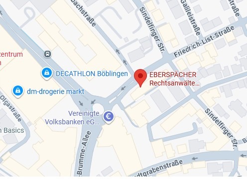 Standort unserer Kanzlei in Böblingen